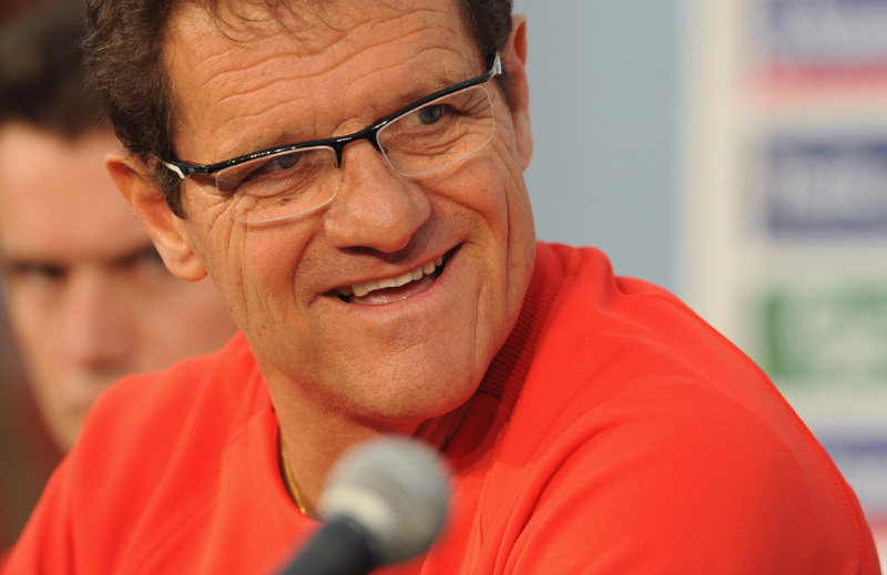Fabio Capello speaks to the press